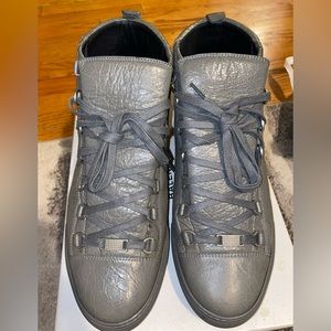 BALENCIAGA ARENA LEATHER HIGH TRAINERS
